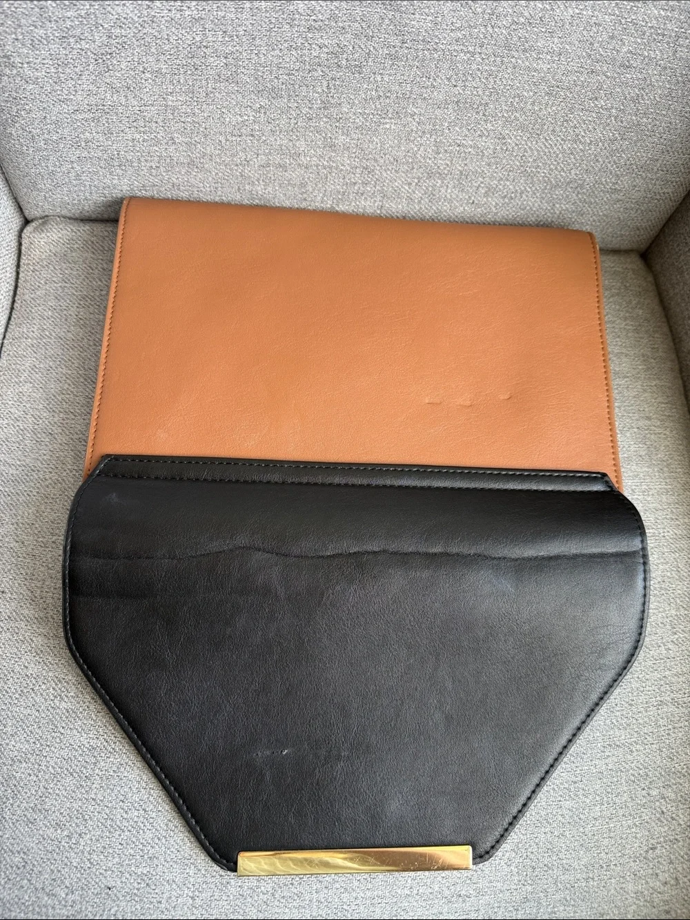 Express Envelope Clutch - Black, Cream & Brown